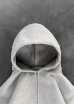 AKIMBO ZIP UP HOODIE – HEATHER GREY (2)
