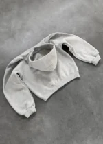 AKIMBO ZIP UP HOODIE – HEATHER GREY (3)