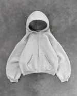AKIMBO ZIP UP HOODIE – HEATHER GREY (4)