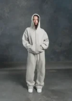 AKIMBO ZIP UP HOODIE – HEATHER GREY (5)