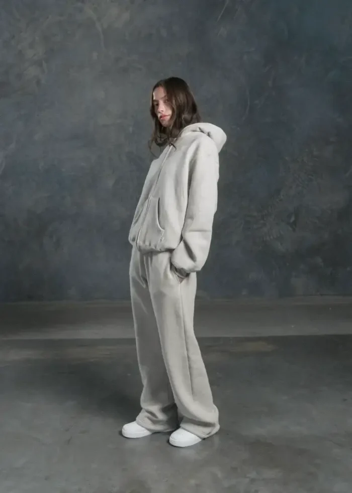 AKIMBO ZIP UP HOODIE – HEATHER GREY (7)